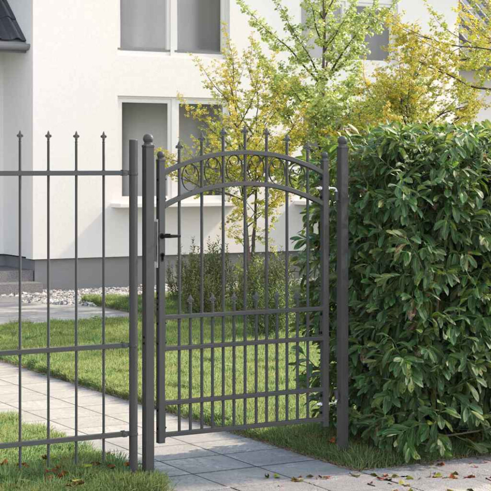Vidaxl Fence Gate With Spikes Emmen 170 X 100 Cm Powder-Coated Steel 8721288882516