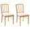 VidaXL vidaXL Dining Chairs 2 pcs Natural 50 x 52.5 x 91 cm Solid Rubber Wood 5