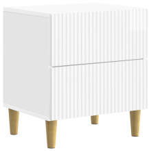vidaXL Bedside Cabinet with Drawer High Gloss White 43 x 34.5 x 48 cm