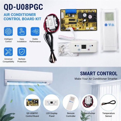 QD-U08PGC Air Conditioner Control Board Universal AC PCB Control Board System Only for Wall-Mounted Air Conditioners 2