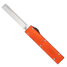 Aviatin Aluminum Alloy Telescopic Comb - Portable & Automatic Comb Orange