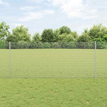 vidaXL Geschweißter Drahtzaun mit Pfosten 10 x 1 m Verzinkter Stahl