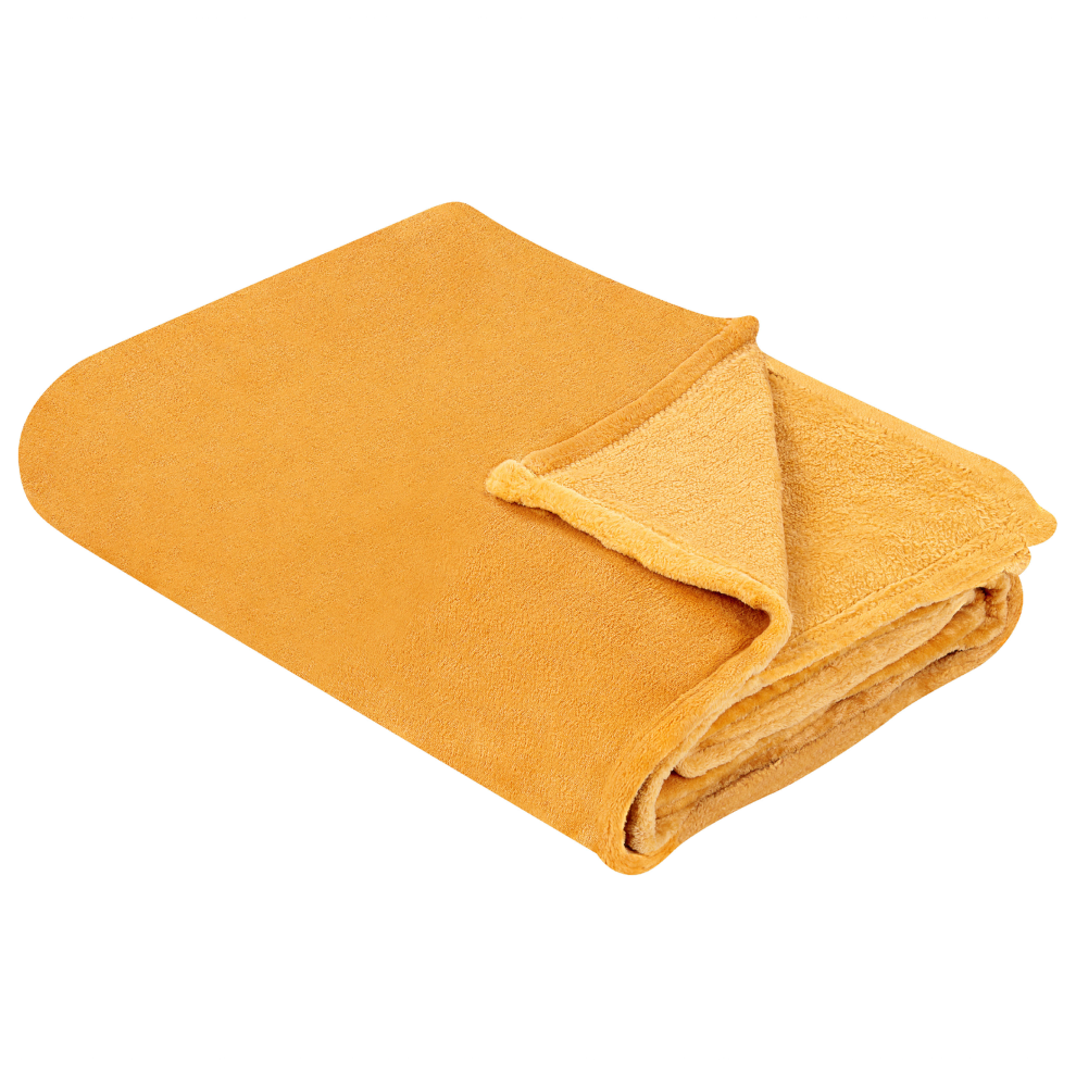 Beliani Blanket Bayburt 150 X 200 Cm Orange
