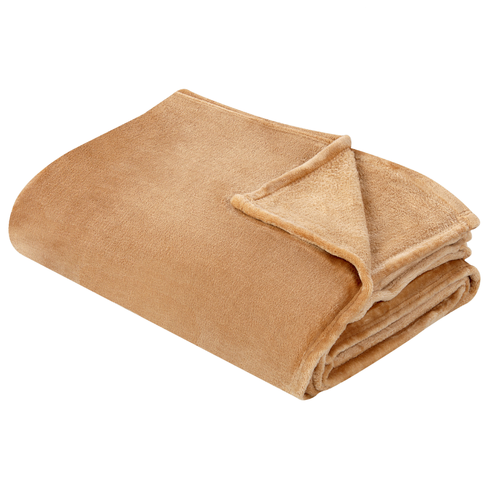 Beliani Blanket Bayburt 150 X 200 Cm Sand Beige
