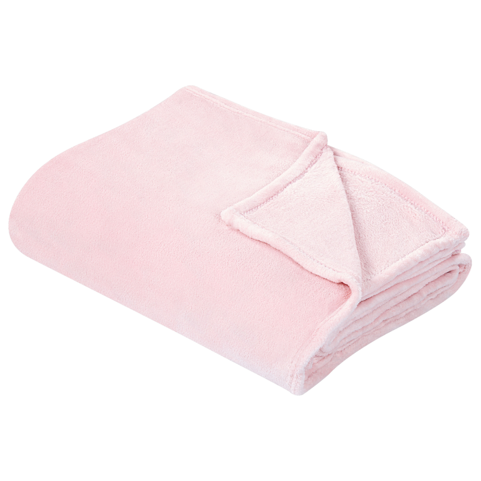 Beliani Blanket Bayburt 200 X 220 Cm Pink