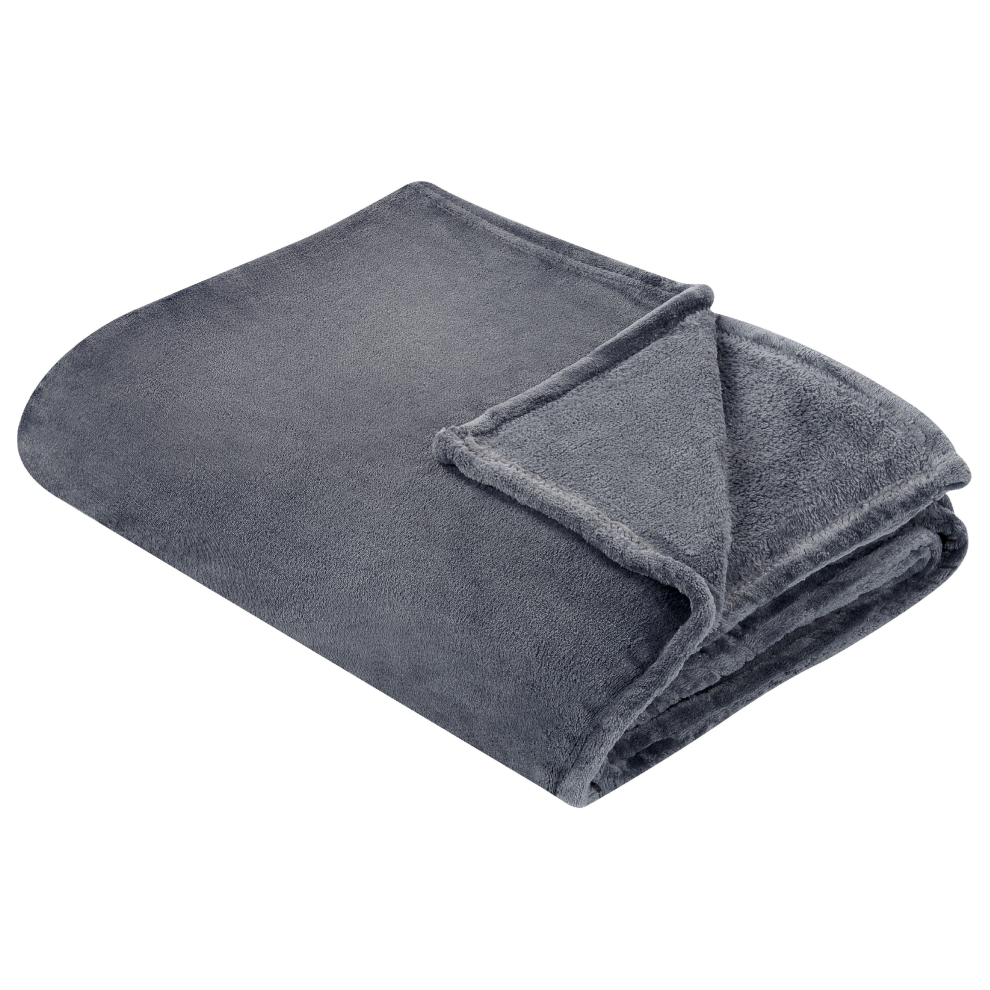 Beliani Blanket Bayburt 200 X 220 Cm Grey