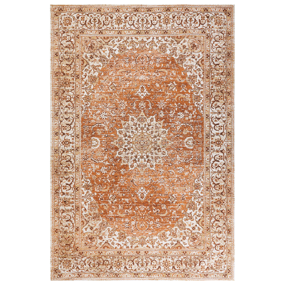 Beliani Rug Haya Orange 200 X 300 Cm Cotton