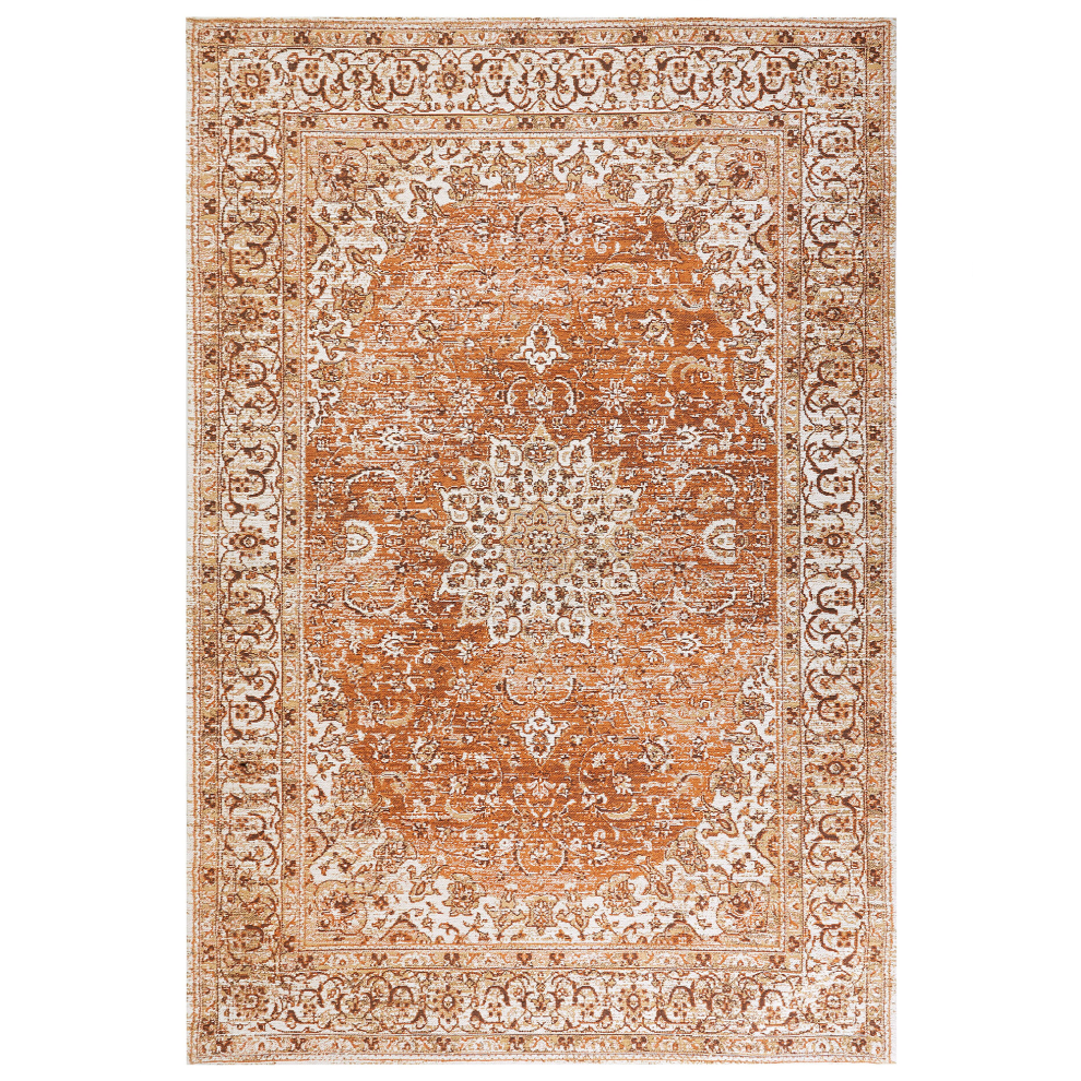 Beliani Rug Haya Orange 160 X 230 Cm Cotton