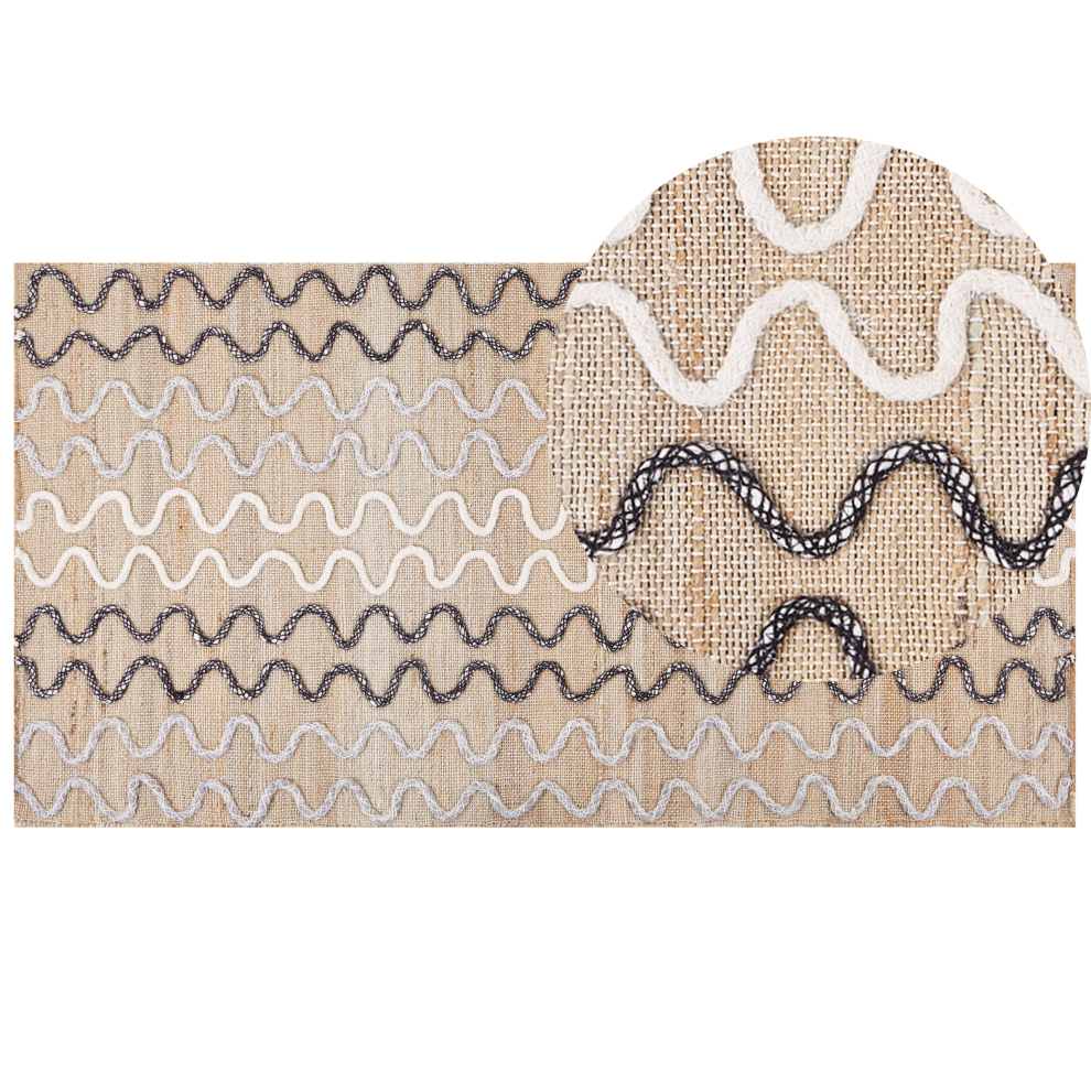Beliani Rug Sogut Beige 80 X 150 Cm Jute