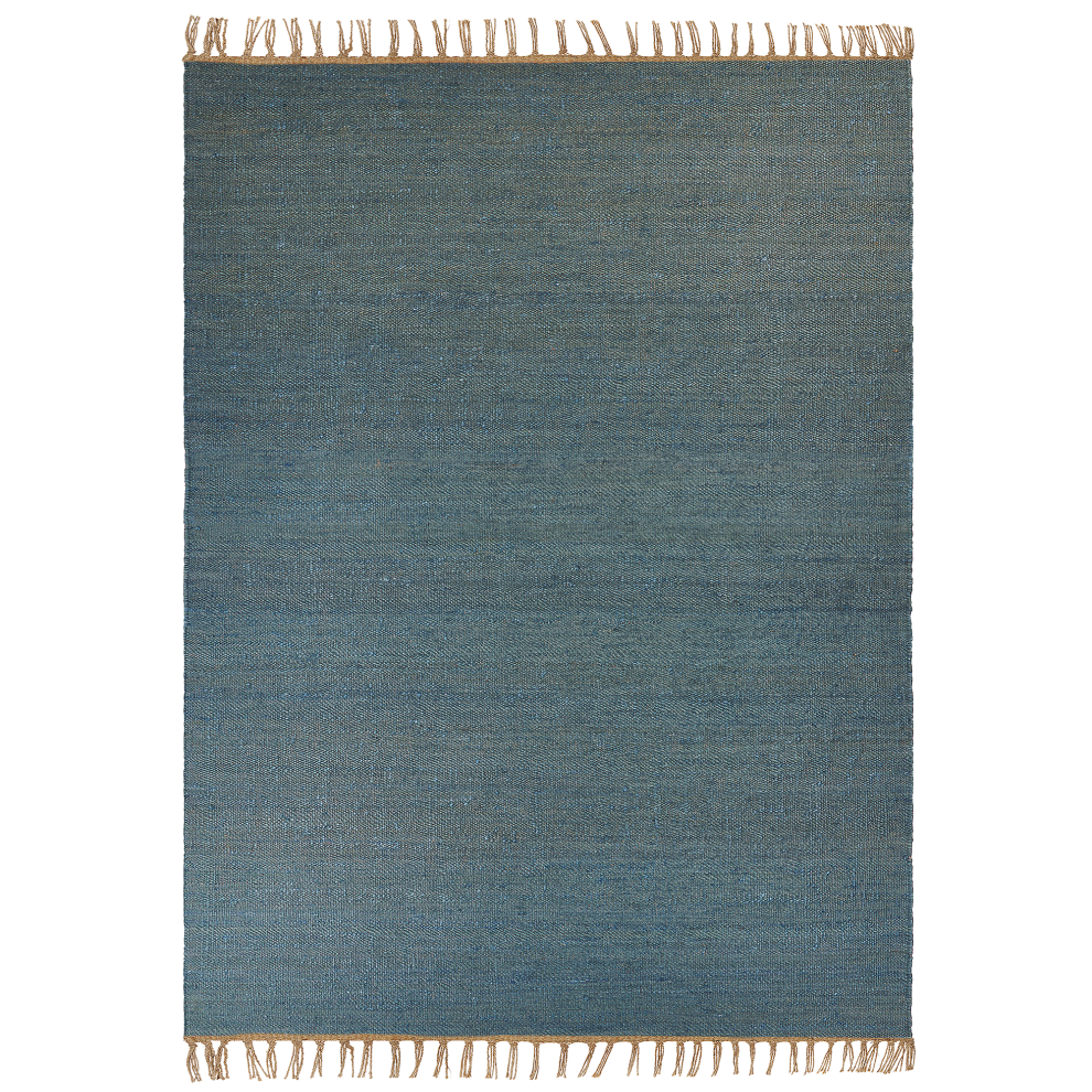Beliani Rug Lunia Turquoise 160 X 230 Cm Jute