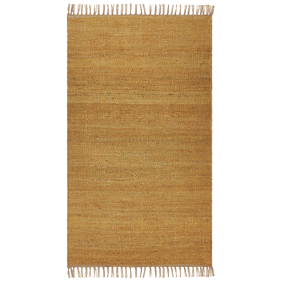 Beliani Rug Lunia Mustard 80 X 150 Cm Jute