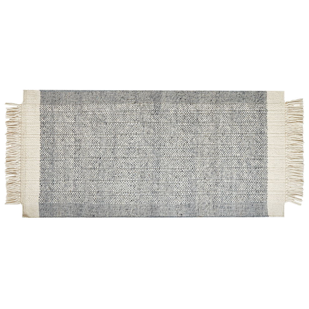 Beliani Rug Tatlisu Grey 80 X 150 Cm Wool