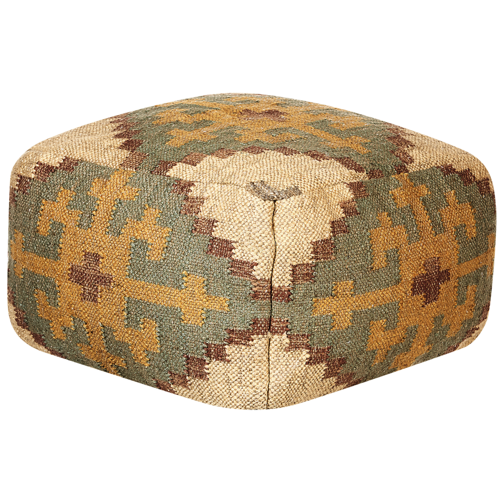 Beliani Pouffe Saron Jute Multicolour