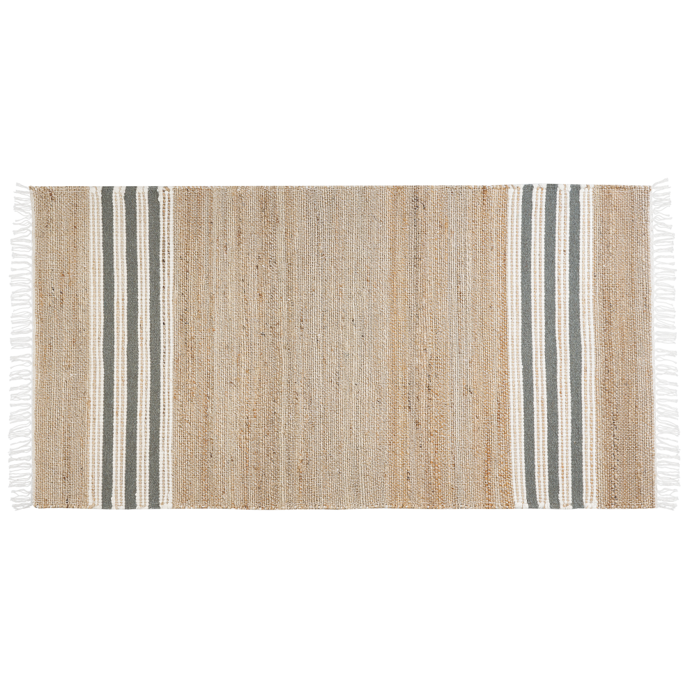 Beliani Rug Mirza Grey 80 X 150 Cm Jute