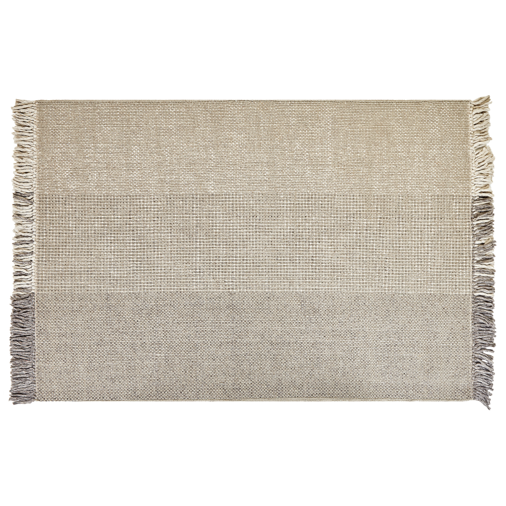 Beliani Rug Tekeler Grey 140 X 200 Cm Wool