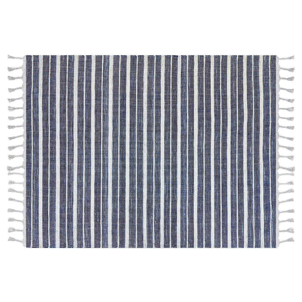 Beliani Rug Bademli Dark Blue 160 X 230 Cm