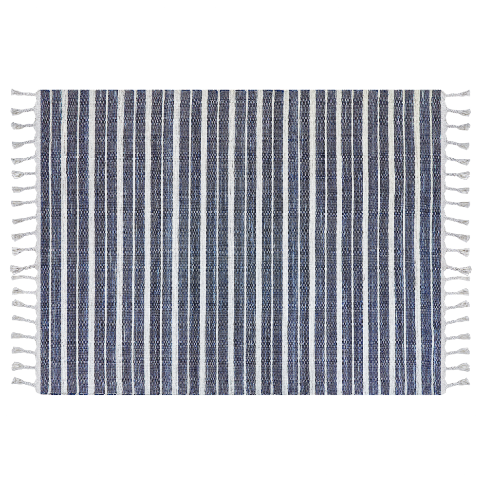 Beliani Rug Bademli Dark Blue 140 X 200 Cm