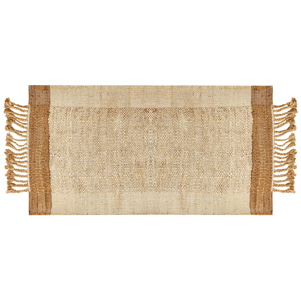 Beliani Rug Dedemli Beige 80 X 150 Cm Jute