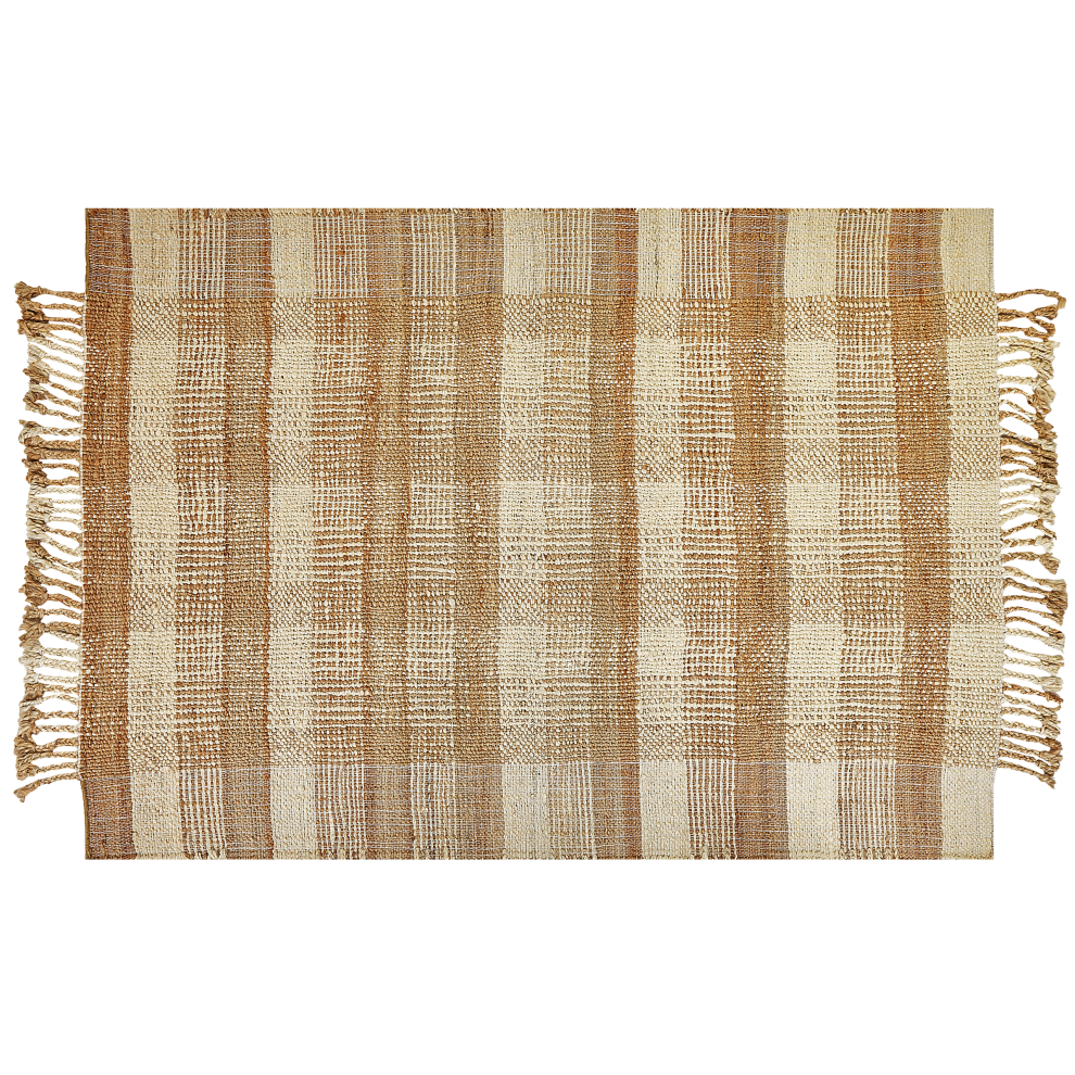 Beliani Rug Berissa Beige 160 X 230 Cm Jute