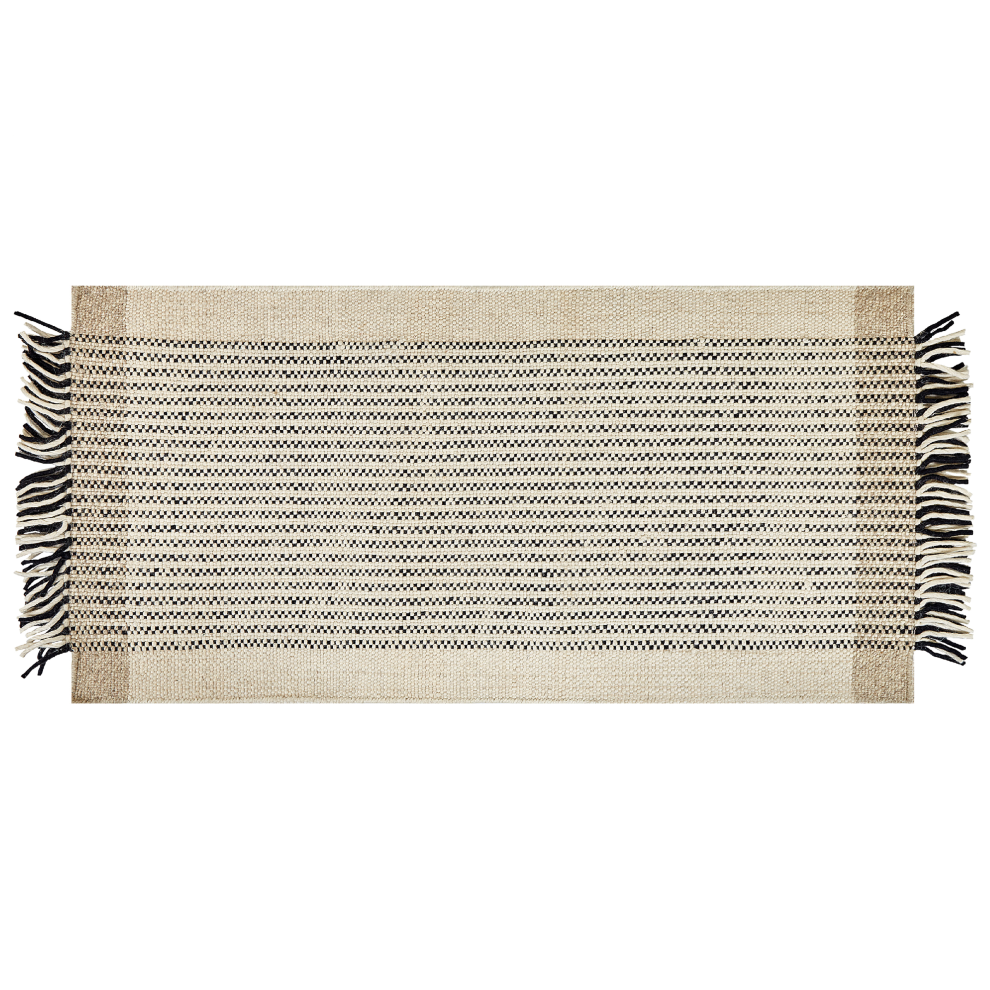 Beliani Rug Divarli Beige 80 X 150 Cm Wool