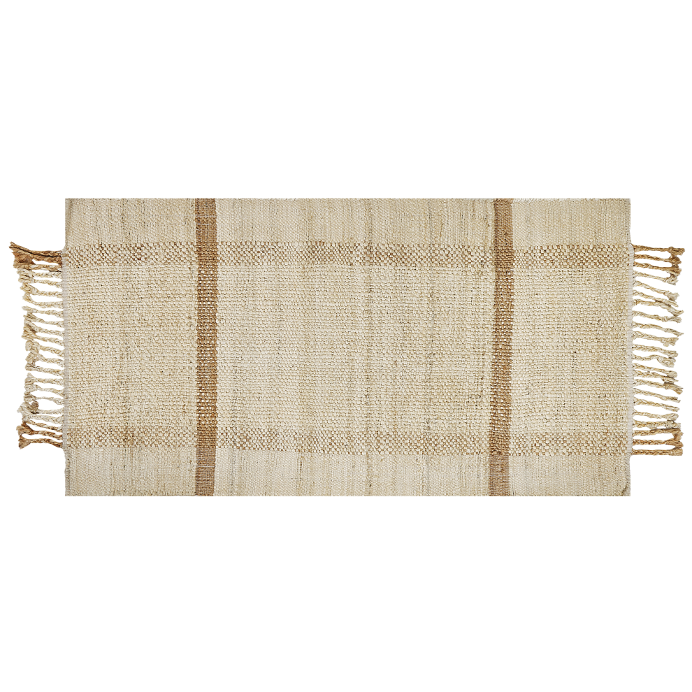 Beliani Rug Yelmez Beige 80 X 150 Cm Jute