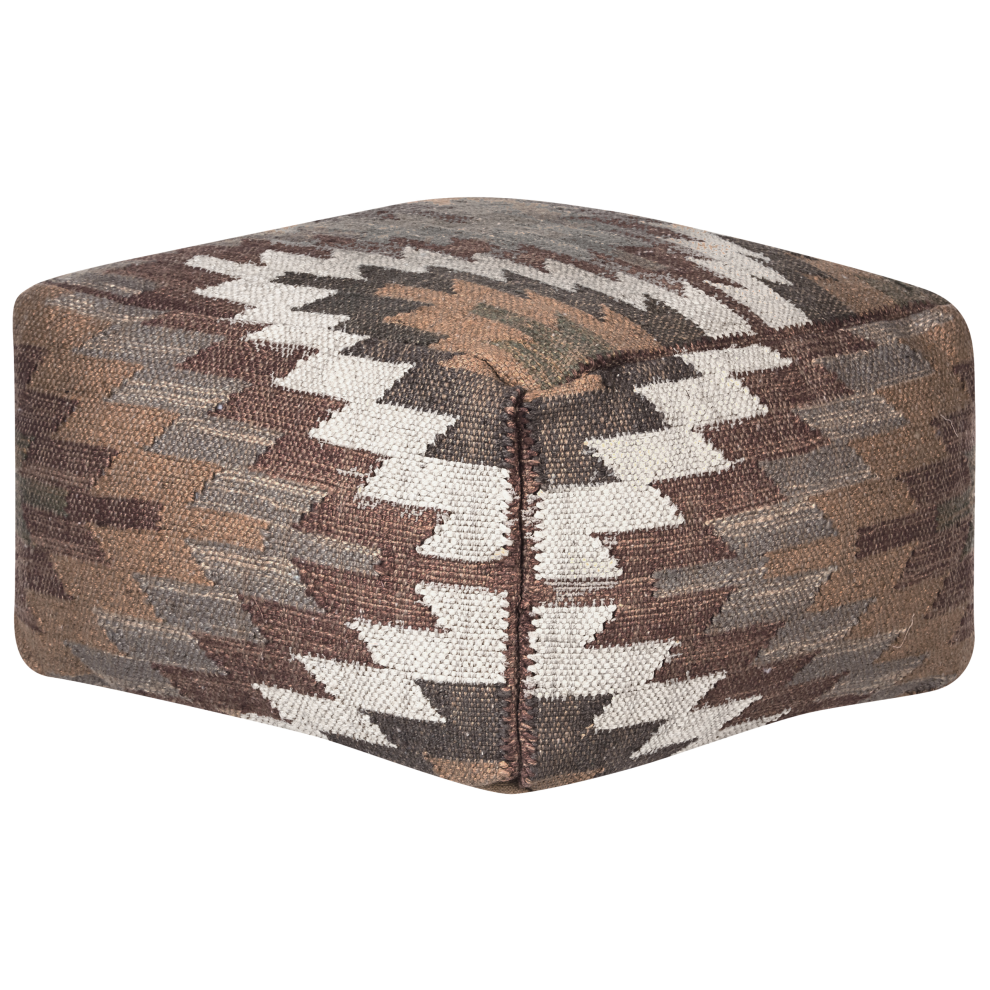Beliani Pouffe Deepor Jute Multicolour
