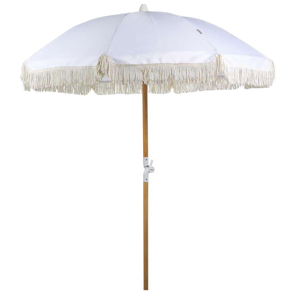 Beliani Patio Parasol 150 Cm Mondello White