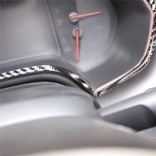 For Corvette C7 2014-2019 Soft Carbon Fiber Car Dashboard Speedometer Trim Strips Sticker Accessories