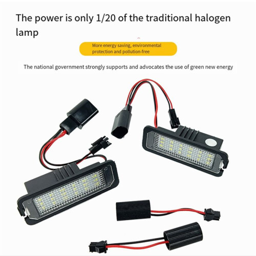 1 Par de Luz de Placa de Licença LED Luz de Placa de Licença para       Altea Auto Parts