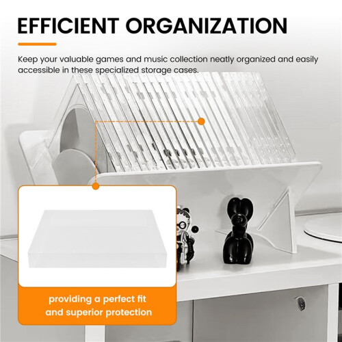 Clear CD Display Box Single Music CD Card Storage Protective Case Album Dust Cover A 1
