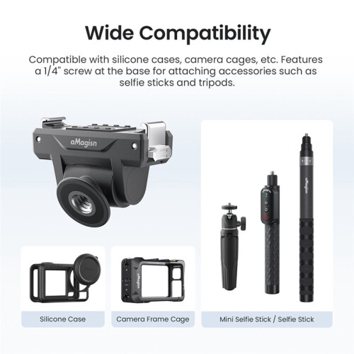 AMAGISN Adjustable Magnetic Quick Release Adapter Mount for  OSMO 360 / Action 5 Pro / 4 / 3 Action Camera Accessories 1