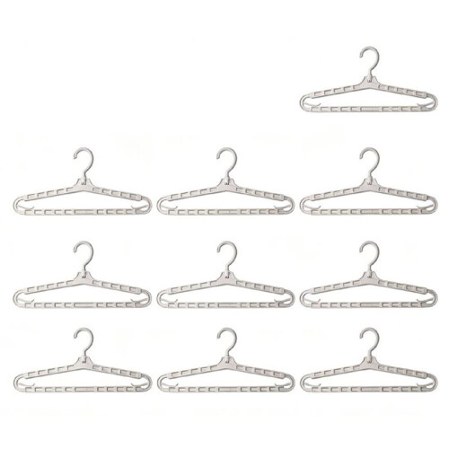 Conjunto de 10 Cabides Expansíveis Antiderrapantes, com Comprimento Ajustável de 41,5 A 68,5 cm.