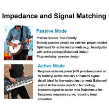 DI600-A Active DI Box with Wide Range Frequency Response and -20dB Pad to Balance Sound and Reduce Distortion