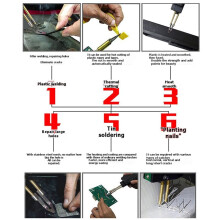 Car Bumper Repair Plastic Kit with 200PCS Staples & Ergonomic Handle for Various Plastic Parts US Plug