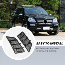 2Pcs Car Front Hood Air Vent Grille Cover Air Flow Intake Hoods for W164 ML / GL Class 2008-2011