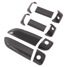 Carbon Fiber Door Handle Frame Cover Trim for Hiace 2005-2015 Car Styling