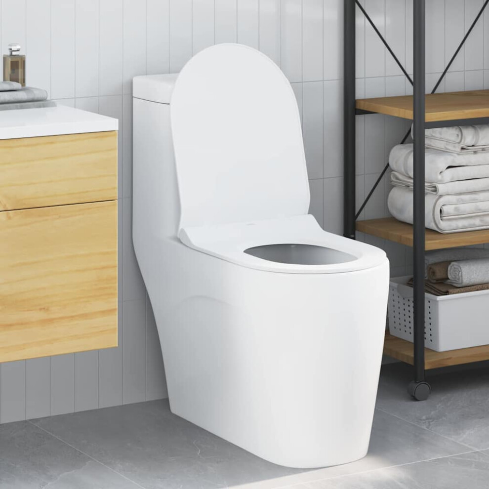 Vidaxl Toilet Seat Adjustable White 50 X 36.5 X 5 Cm Polypropylene