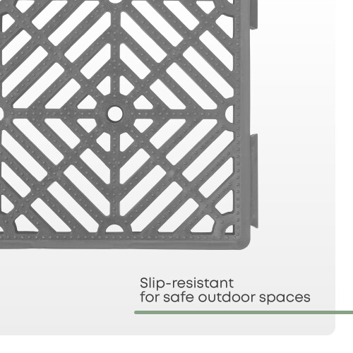 Fineway Grey Interlocking Garden Tiles Outdoor 1