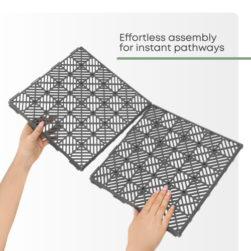 Fineway Grey Interlocking Garden Tiles Outdoor 2