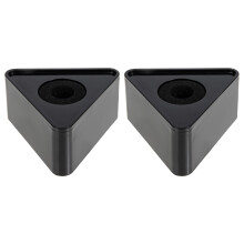 Mic Logo Stand Plastic Microfoon Zwart 2Set