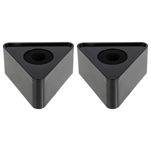 Mic Logo Stand Plastic Microfoon Zwart 2Set