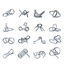 1Set Breinpuzzel Ring Set Metaal Assorti Kleuren Iq Voor Kinderen