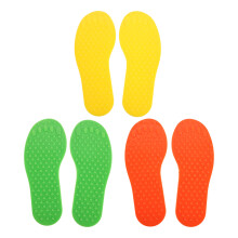 3Paren Antislip PVC Sportmarkeringen in Voetvorm Voor Voetbal En