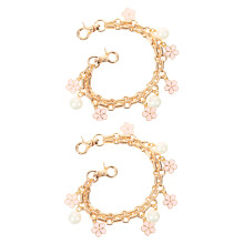 2St Multi Kleur Decoratieve Bloem Ketting Voor Handtas En Clutch