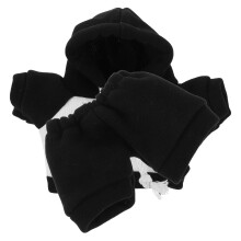 1Set Zwart Poppenkleding Set Met Capuchonbroek Voor 17-23Cm