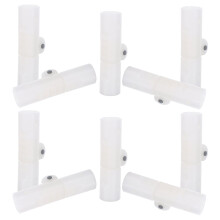 10St Plastic U-Vormige Pijpconnector Wit Voor Inklapbaar Badframe