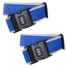 2 Blauwe Koffers Met Snelkoppeling En Verstelbare Band