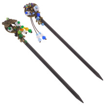 2St Haarpennen Vintage Stijl, Voor Lange Haar Opgespeld