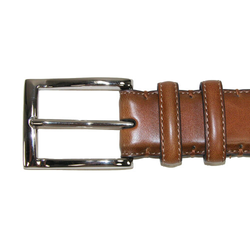 Danbury Men's 35mm Leather Cognac Double Loop Belt 1