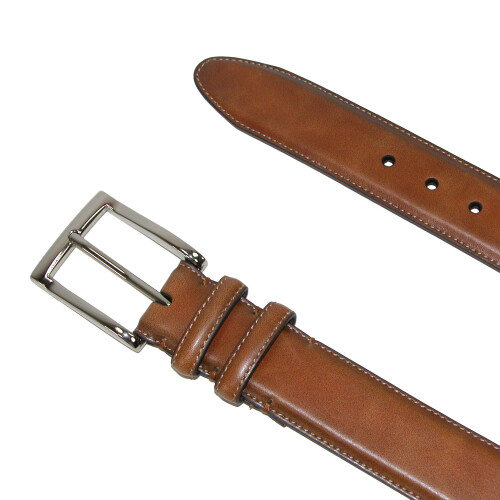 Danbury Men's 35mm Leather Cognac Double Loop Belt 2